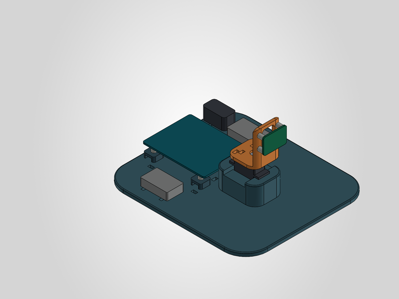 CAD assembly of the desktop LiDAR scanner